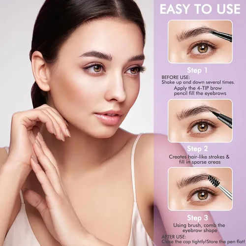 Lavone Lápiz 2 En 1 Para Cejas Marrón Cenizo