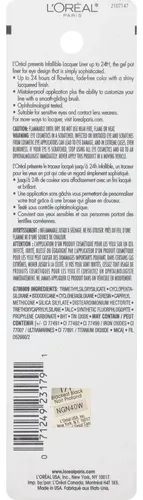 Lápiz De Gel L’oréal Paris Infallible 24hr Negro 1 Cuenta