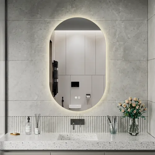 Espejo LED de Pared Brio con Luz Regulable y Antiempañante para Baño