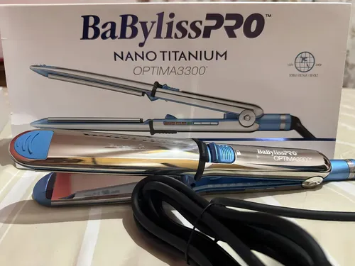 Plancha Profesional Babylisspro Nano Titanium Óptima 3300 Color Celeste
