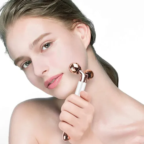 Masaje Facial 3-en-1 Dangshan Jade Roller Rose Quartz