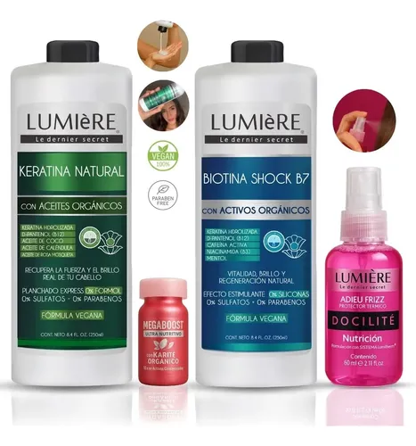 Kit Keratina Natural +biotina +anti Frizz+ Ampolla Nutricion