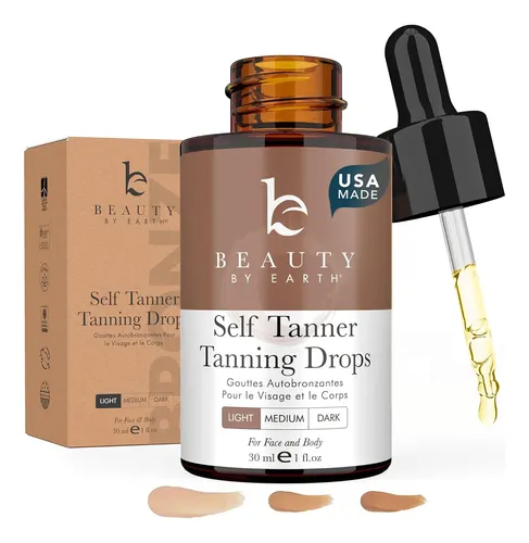 Autobronceador En Gotas Para El Rostro, Bronceado Sin Sol…