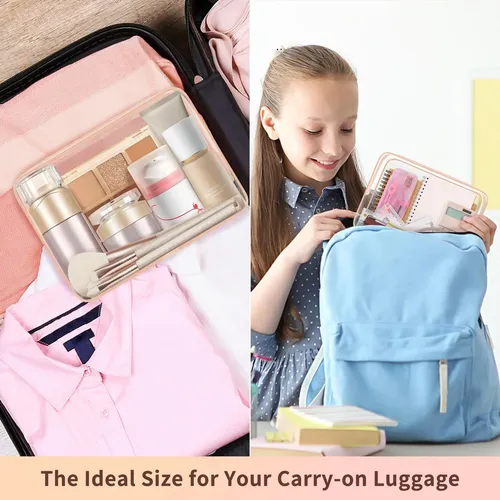 Bolsa De Maquillaje Tisratok Transparente Para Mujer Con Cre