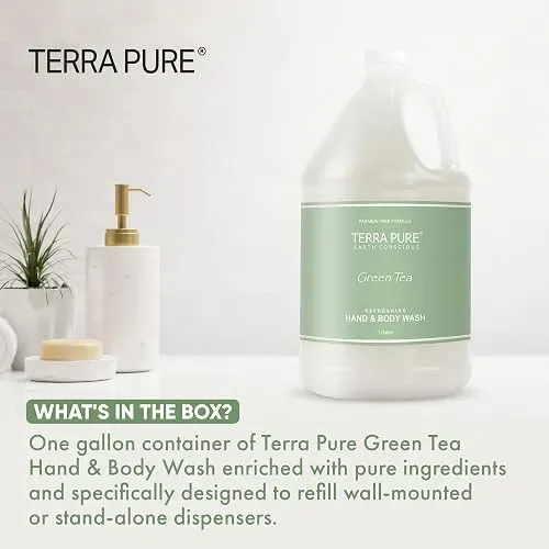 Jabón Corporal Y Manos Terra Pure Galón Té Verde Y