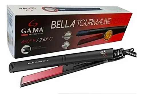 Planchita De Pelo Gama Elegance Bella Led Tourmaline Ion Color Negro