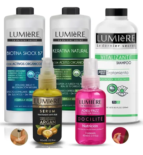 X5 Biotina + Keratina Sin Formol +shampoo + Serum +protector