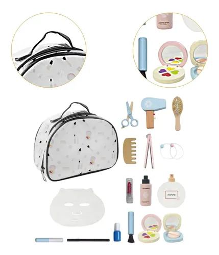 Kit De Maquillaje De Madera Para Regalos Con Bolsa De Cosmét