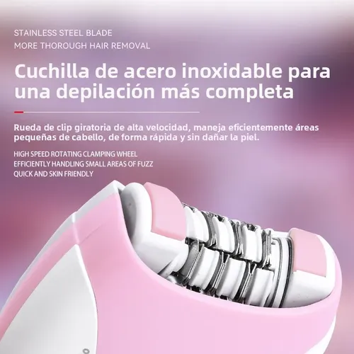 Depiladora Led Acero 4 En 1, Carga Usb, Portátil