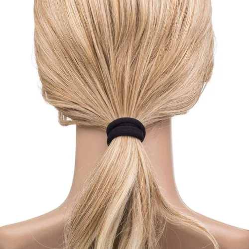 (60 Bucles Gruesos Para El Pelo De Color Negro) -diadema Elá