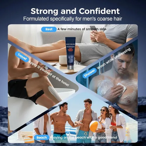 Crema Depilatoria Masculina De Acción Rápida 100 Ml Natvei
