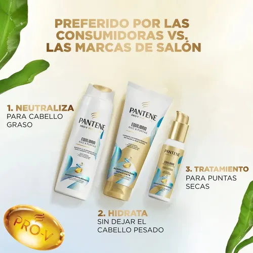 Sérum Revitalizador Pantene Equilibrio Raíz Y Puntas 95 ml