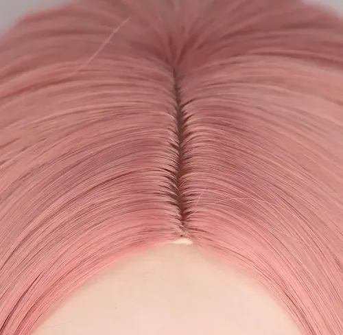 Peluca Lacia Rosa Fibra Sintetica Cosplay Drag Oncológica