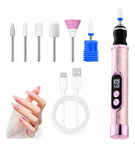 Lima Eléctrica Uñas Recargable Usb Lámpara Uv Pantalla Led