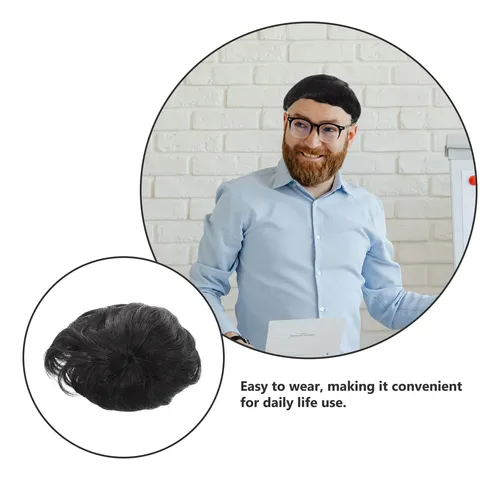 Peluca De Cabello Corto Para Hombres, Natural Y Ligera
