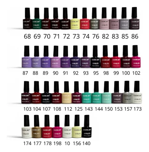 Set Esmaltado Semipermanente X 16 Unidades, Esmaltes Uv Led