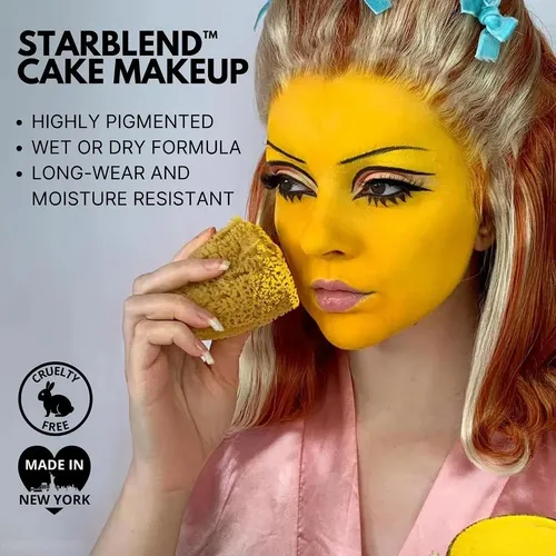 Maquillaje Mehron Starblend Cake 2 Oz Blanco