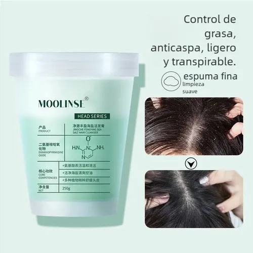 Exfoliante Capilar De Sal Marina, Control De Grasa, Volumen