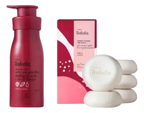 Kit Jabones y Crema Nutritiva Tododia Cereza y Avellana (2 productos)