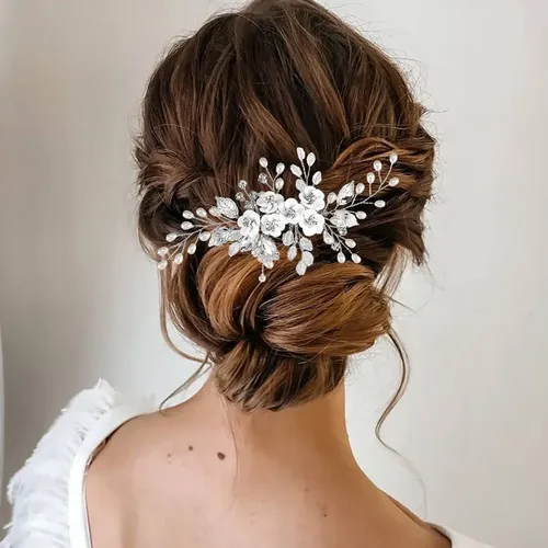 Pinza Para El Pelo Con Forma De Flor Para Novia
