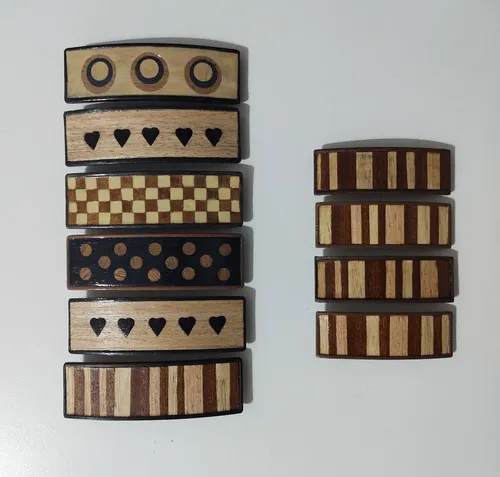 10 Hebillas Para El Pelo Artesanales Marquetería