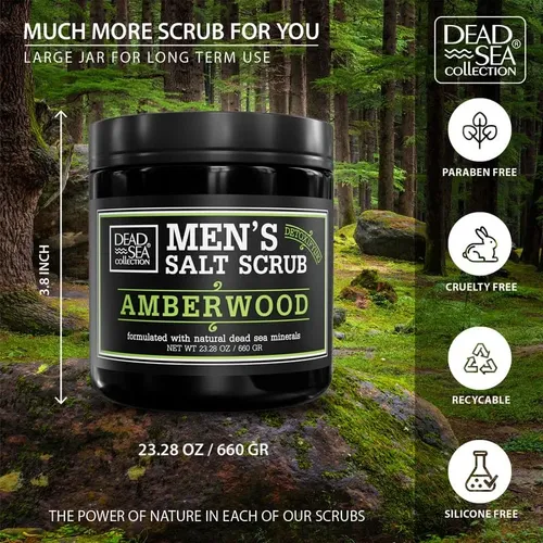 Exfoliante Corporal Sal Del Mar Muerto Amberwood 687 Ml Para