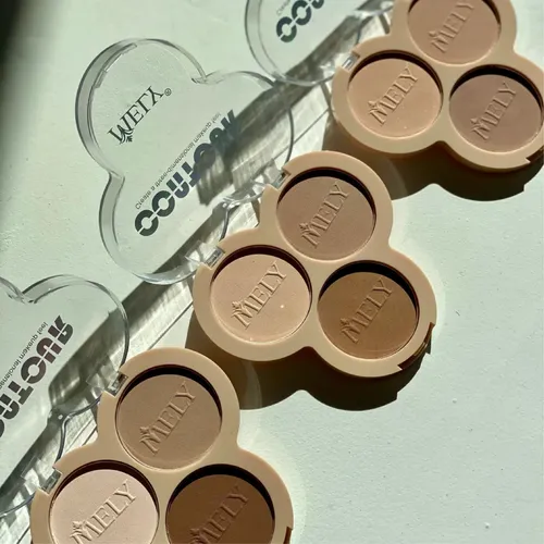Paleta Contorno Y Bronzer En Polvo Compacto Mely