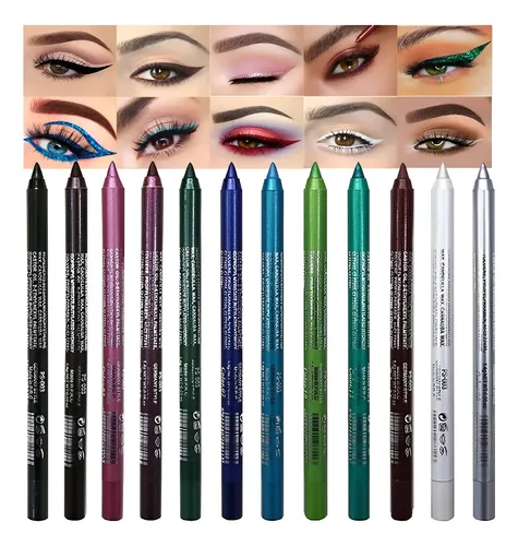Evpct Juego De 12 Colores Mate Delineador De Ojos,