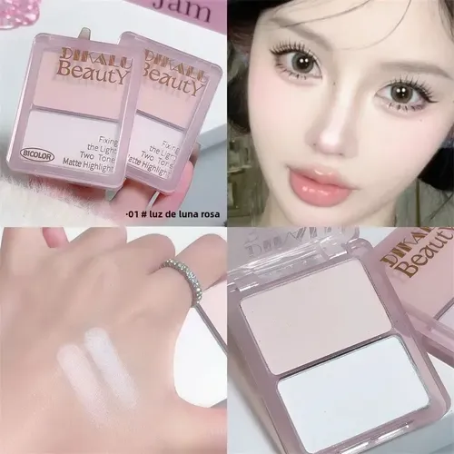 Paleta 2 En 1 Para Contorno E Iluminador Mate Para Rostro
