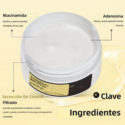 Mascarilla Ojos Hidrogel Con Colágeno Y Niacinamida X60 Un