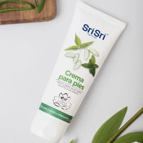 Crema Revitalizante Para Pies Menta Sri Sri Tattva X 100g