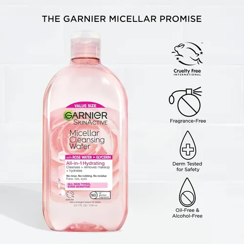 Garnier Agua Micelar Con Agua De Rosas Y Glicerina, Hidr…