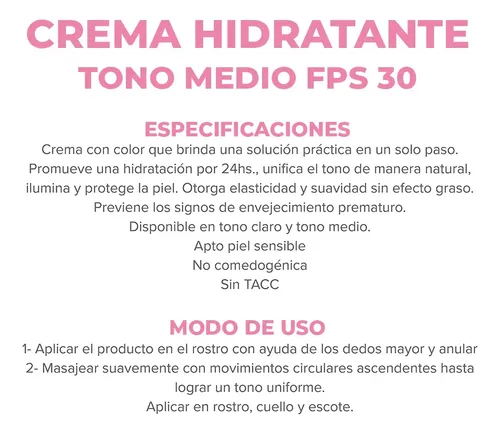 Dermaglos Bb Cream Facial Con Color Tono Medio Fps30 50 G