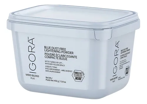 Polvo decolorante Schwarzkopf Professional Igora Vario Blond Plus Azul con 450 g
