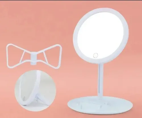 Espejo Led Tactil Portatil Blanco 3 Tonos 16 Cm