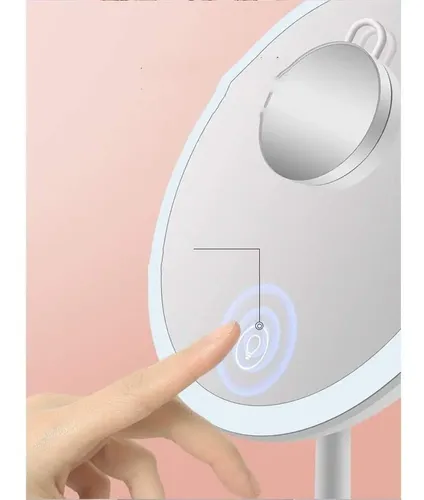 Espejo Luz Led Táctil 360° Maquillaje Usb Espejo Aumento 5x