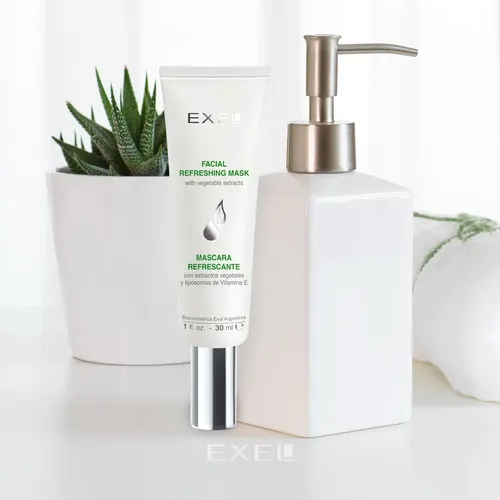 Mascara Refrescante Exel Con Extractos Vegetales Y Liposomas