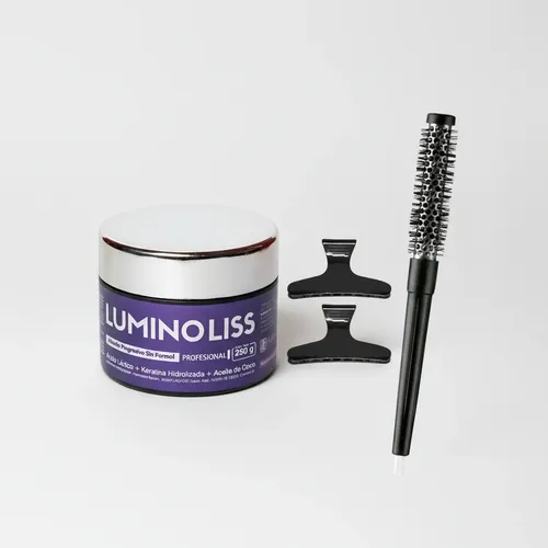 Alisado Lumino Liss Sin Formol + Cepillo Brushing + Broches