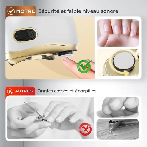 Cortaúñas Eléctrico Automático Con Luz Led Y Pulido 2 En 1