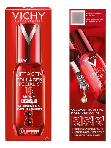 Vichy Liftactiv Collagen Specialist 16 Eye Serum Ojos 15 Ml. Todo Tipo De Piel Día/noche