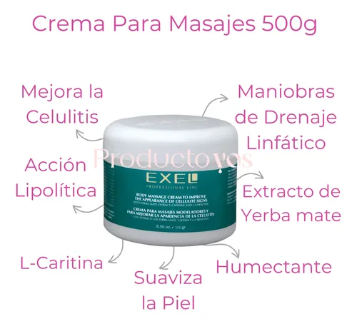 Crema Corporal Celulitis Modelador Reduce Drenaje 500g Exel