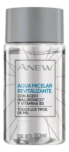 Agua Micelar Revitalizante Con Acido HIaluronico Anew 150 ml Avon