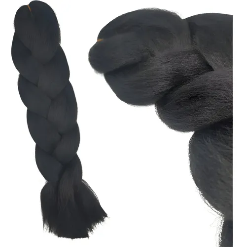 Extensiones Pelo Kanekalon Negro Termico Trenzas Africanas 1