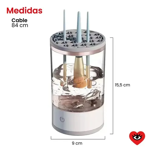 Limpiador Brochas X2 Electrico Recipiente Maquillaje Usb Veoquiero