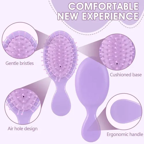 Mini Cepillos Desenredantes Phyyixs 24 Uds Para Cabello Húme