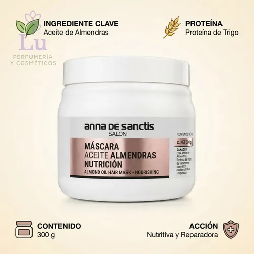 Máscara Capilar Nutritiva Aceite De Almendras Nutritiva 500g