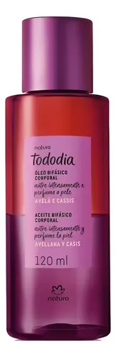 Oleo Bifasico Corporal hidratante Natura Tododia Avellana y casis Vegano