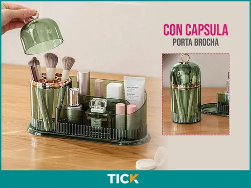 Organizador Make Up Maquillaje Porta Cosmético Y Brochas