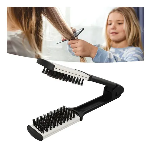 Y Peine Para Alisar El Cabello Con Doble Cepillo Y Cerdas H.