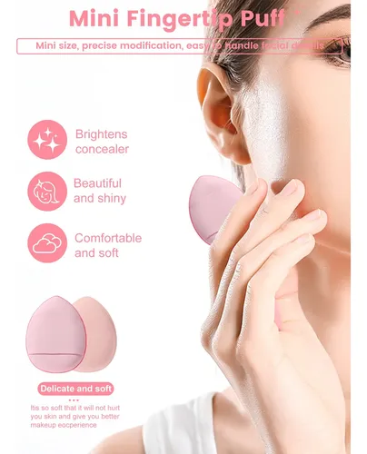 Set 19 Esponjas De Maquillaje Para Rostro Y Ojos Rosa Grande